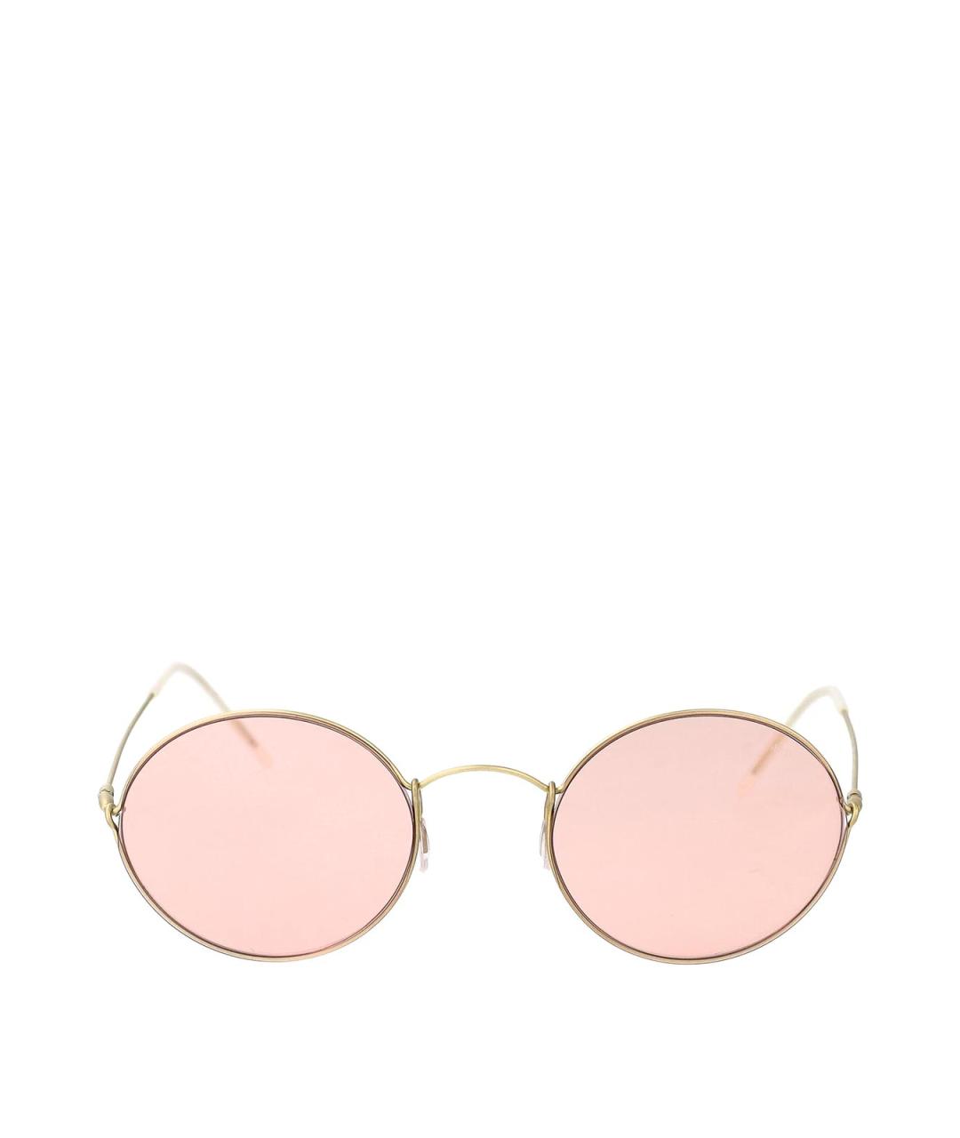GIORGIO ARMANI Золотые металлические солнцезащитные очки, фото 1