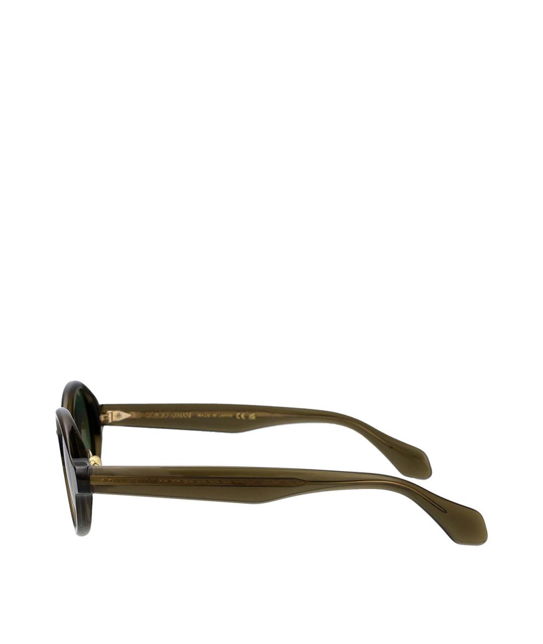 GIORGIO ARMANI Хаки пластиковые солнцезащитные очки, фото 3