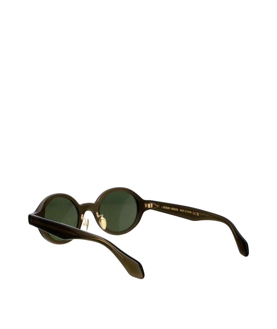 GIORGIO ARMANI Хаки пластиковые солнцезащитные очки, фото 4