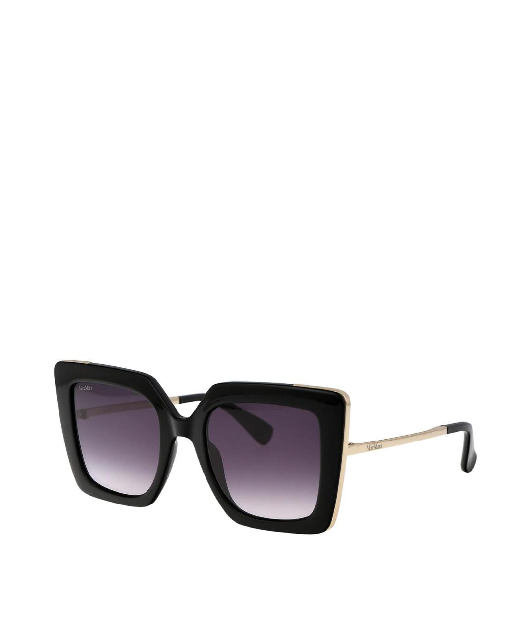 MAX MARA Черные пластиковые солнцезащитные очки, фото 2