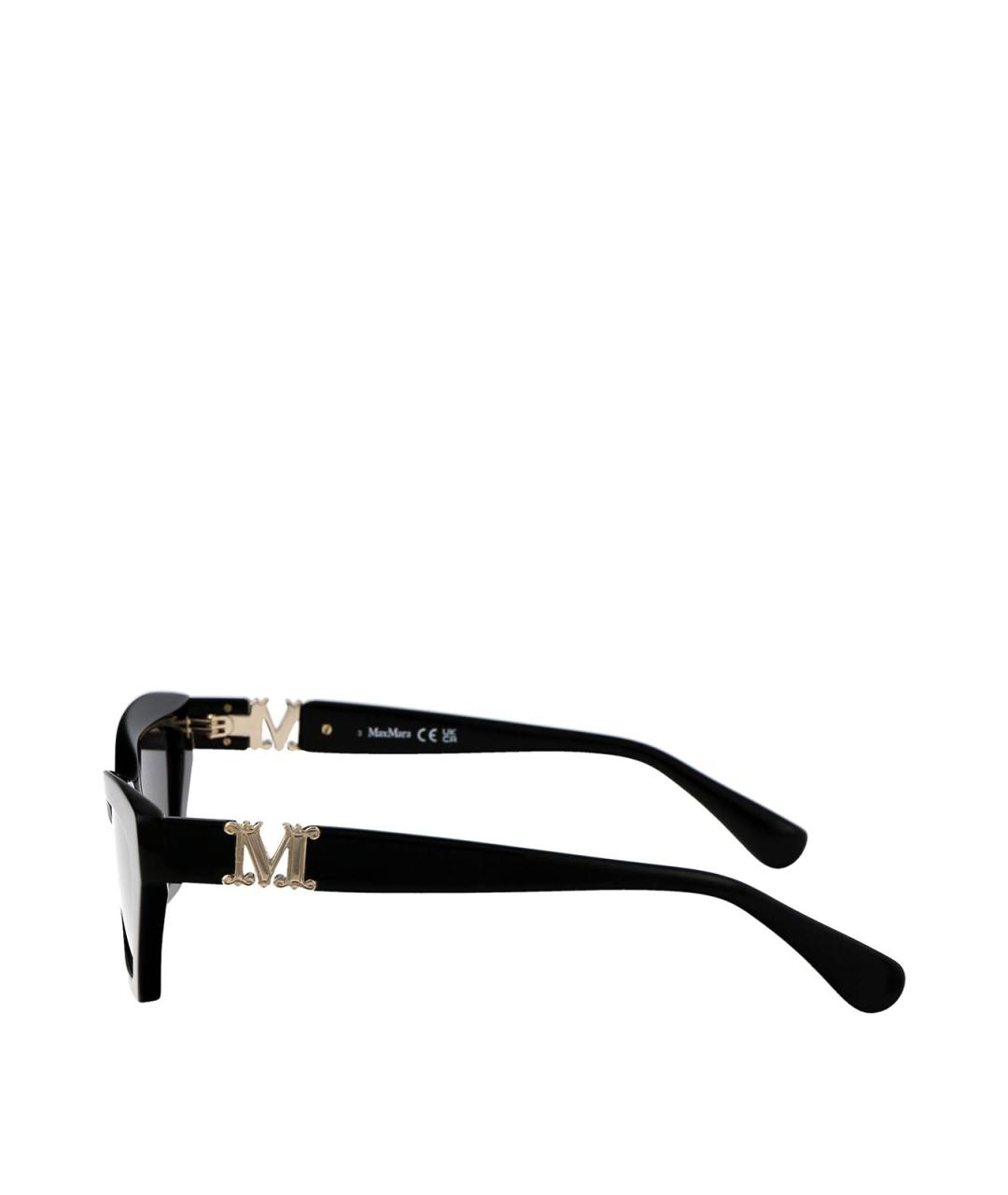 MAX MARA Черные пластиковые солнцезащитные очки, фото 3