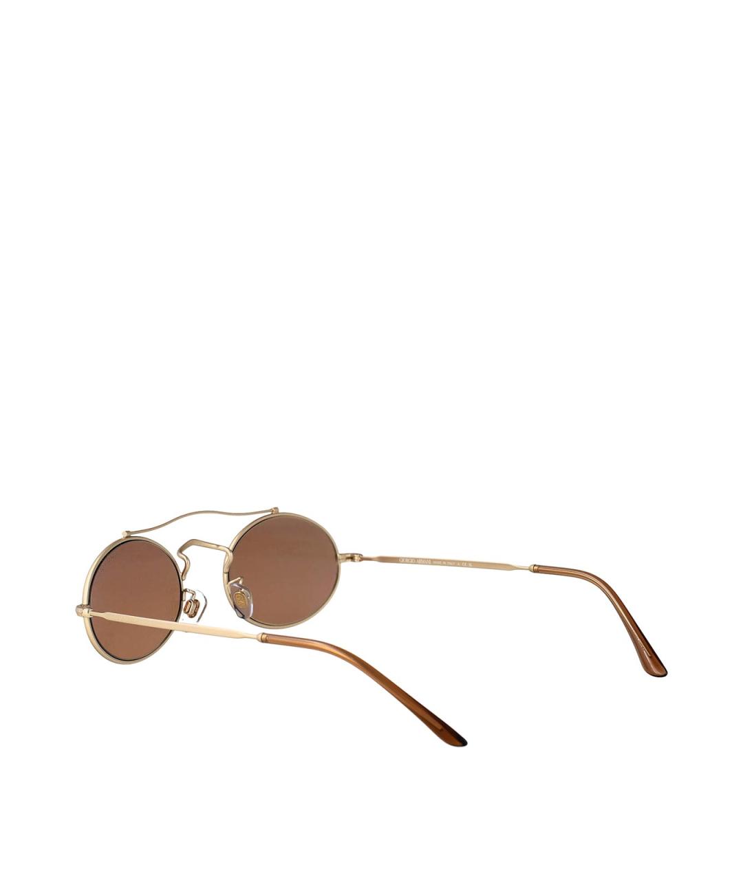 GIORGIO ARMANI Золотые металлические солнцезащитные очки, фото 4