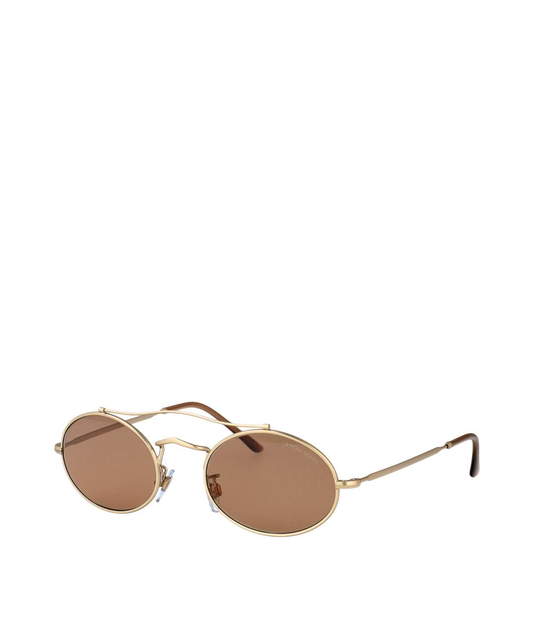 GIORGIO ARMANI Золотые металлические солнцезащитные очки, фото 2