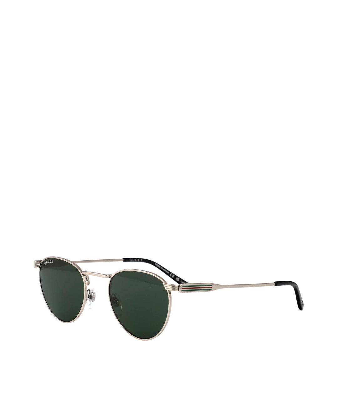 GUCCI Зеленые металлические солнцезащитные очки, фото 2