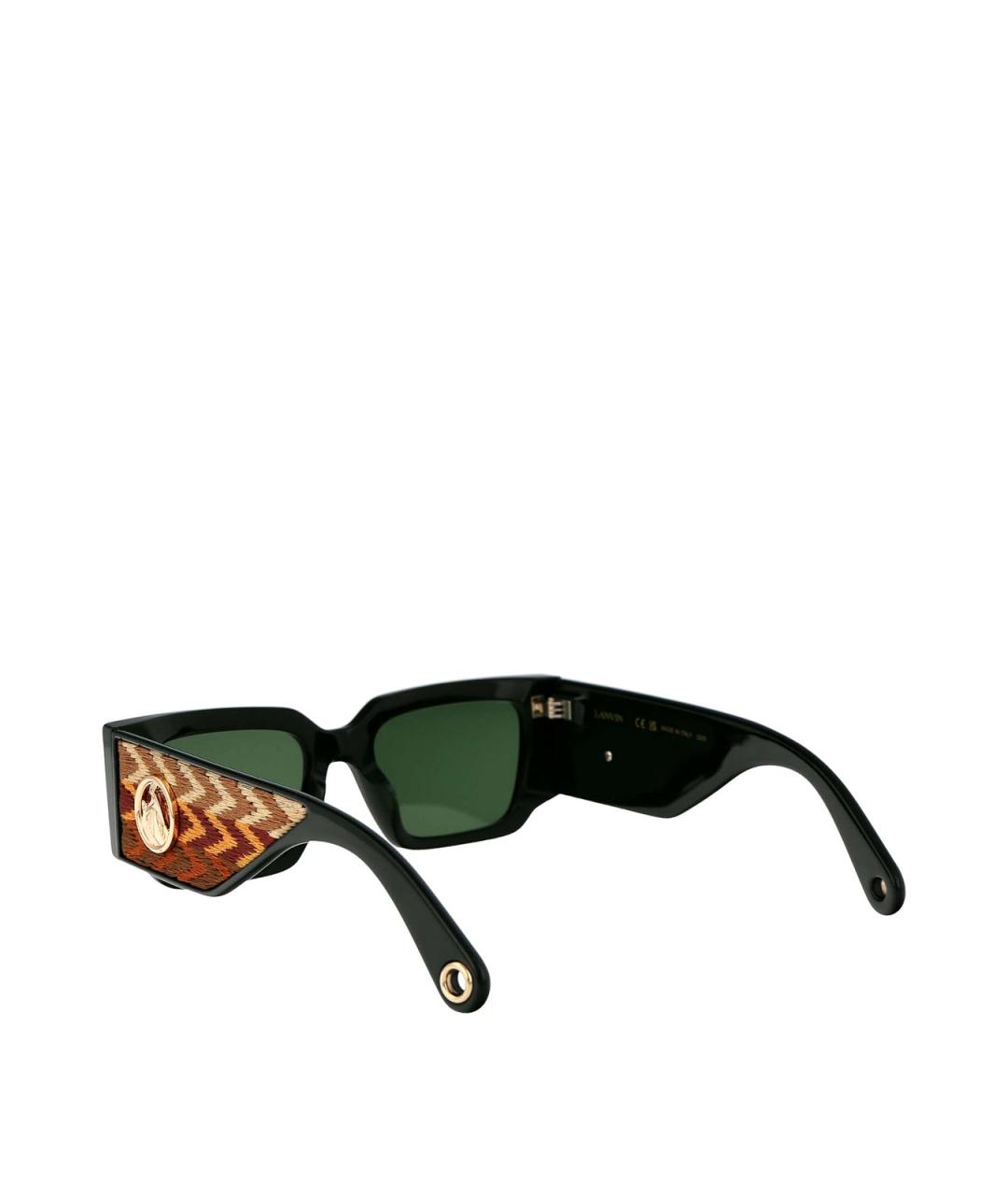 LANVIN Коричневые пластиковые солнцезащитные очки, фото 4