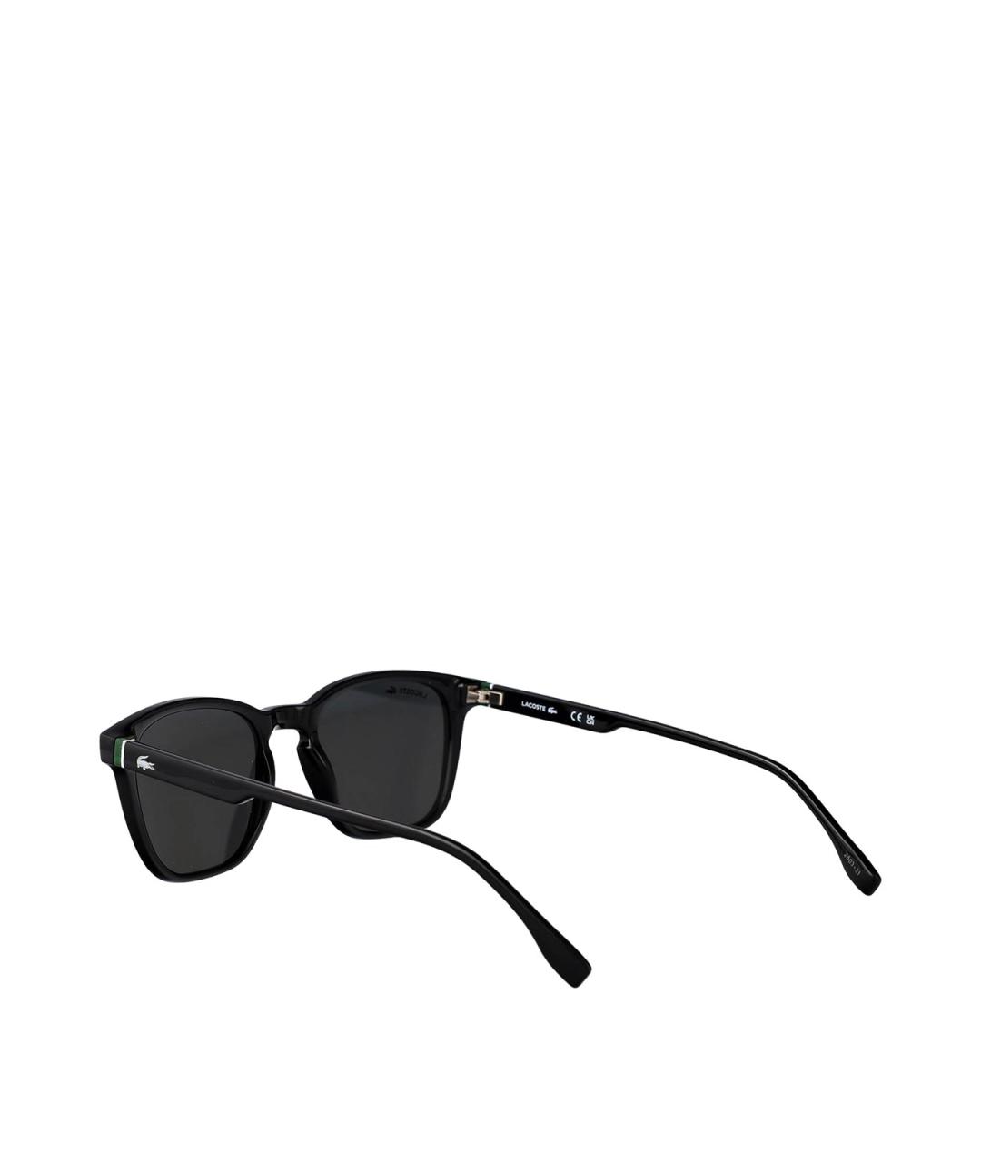 LACOSTE Черные пластиковые солнцезащитные очки, фото 4