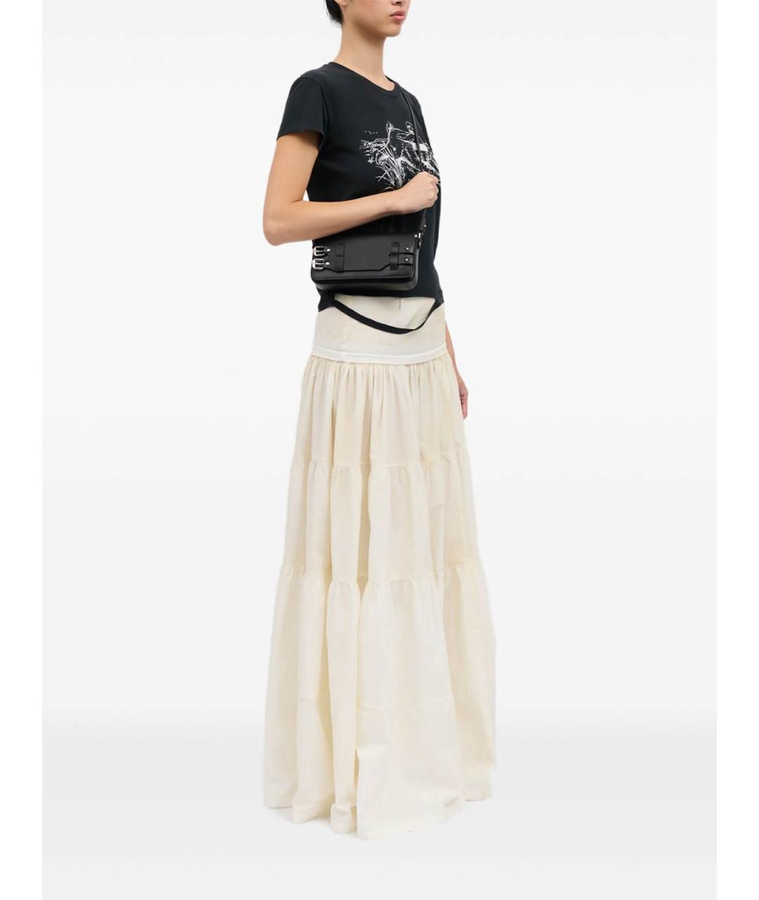 MM6 MAISON MARGIELA Черная кожаная сумка через плечо, фото 7