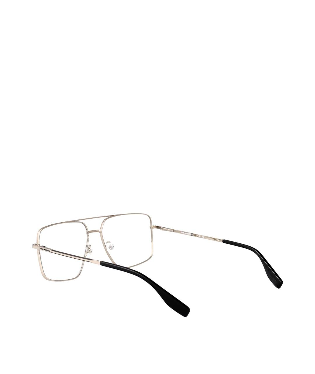 KARL LAGERFELD Черные металлические солнцезащитные очки, фото 4