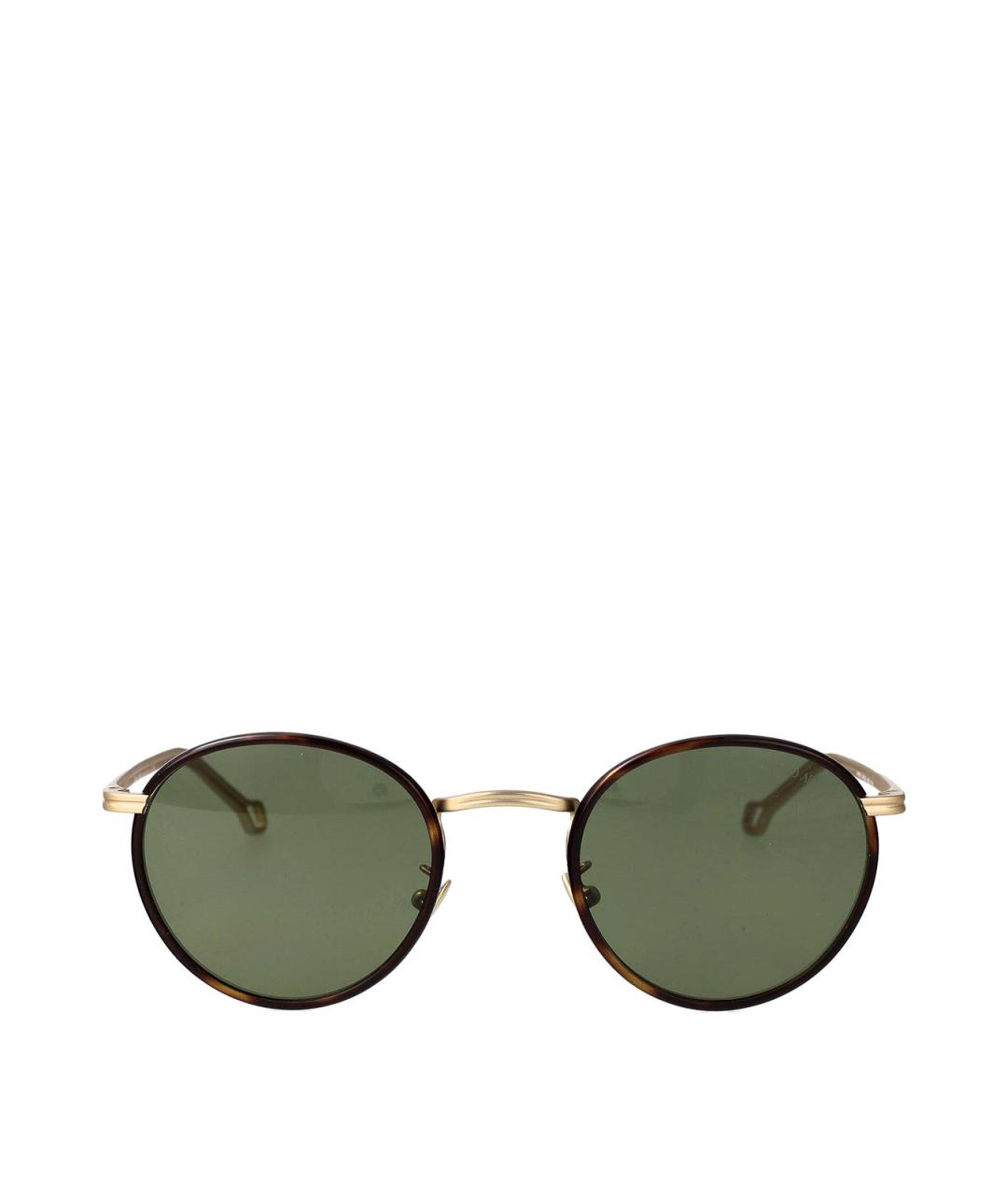 GIORGIO ARMANI Золотые металлические солнцезащитные очки, фото 1