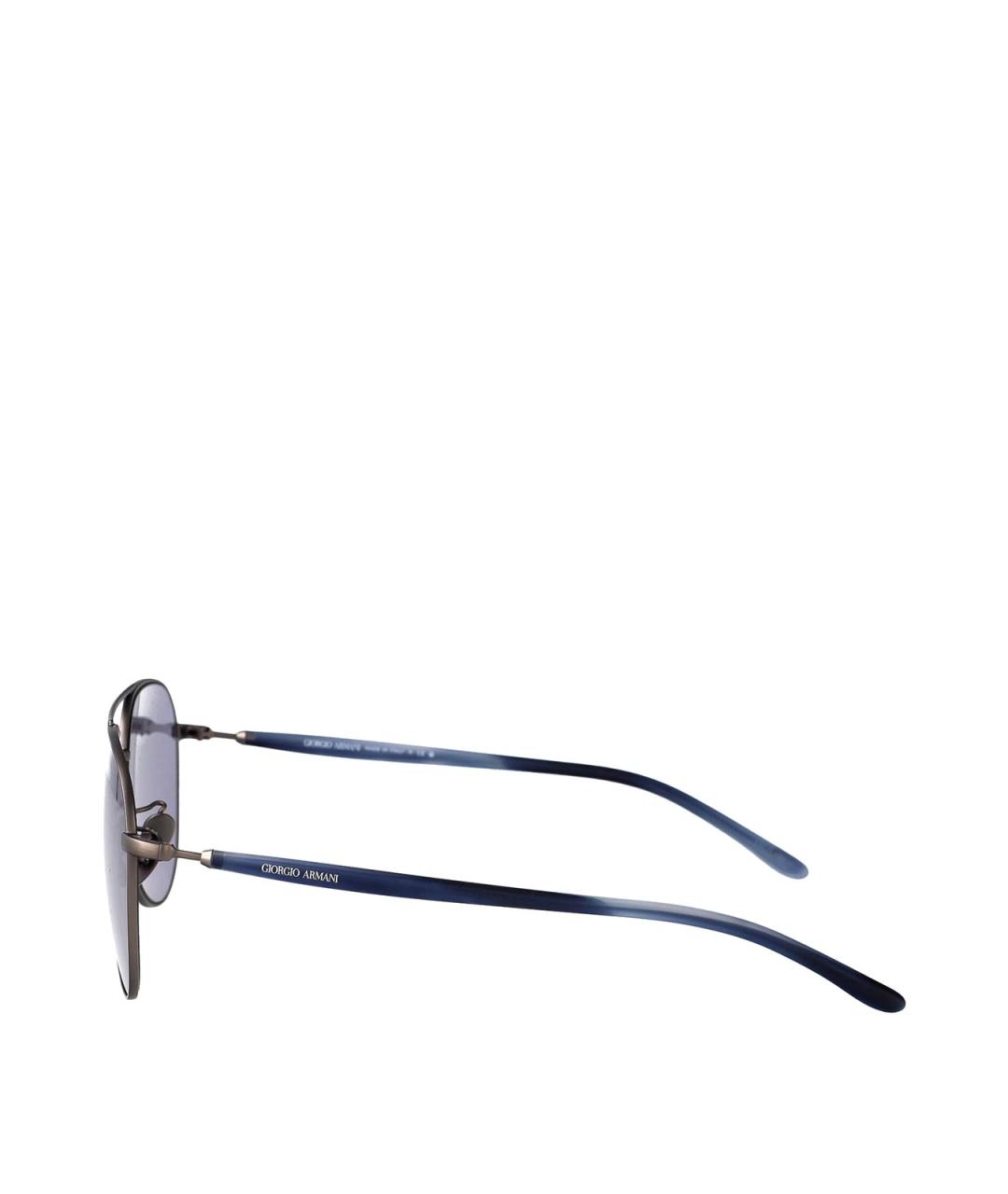 GIORGIO ARMANI Синие металлические солнцезащитные очки, фото 3