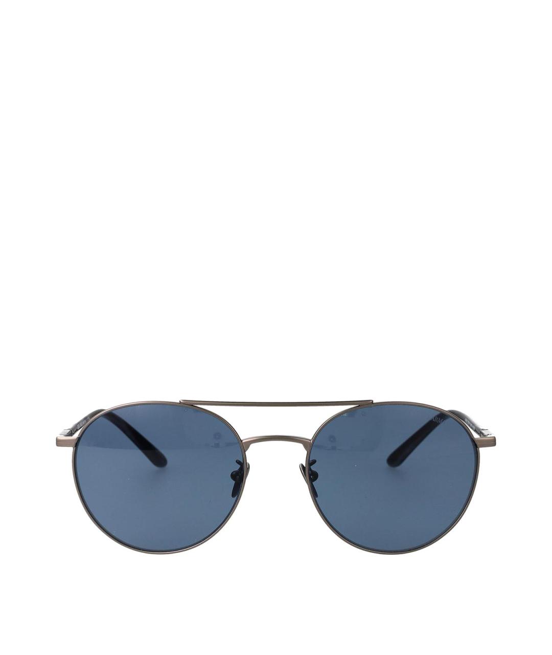 GIORGIO ARMANI Серебряные металлические солнцезащитные очки, фото 1