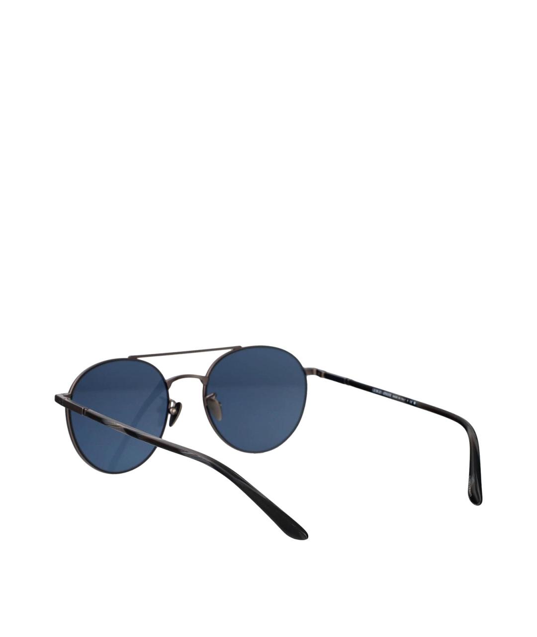 GIORGIO ARMANI Серебряные металлические солнцезащитные очки, фото 4