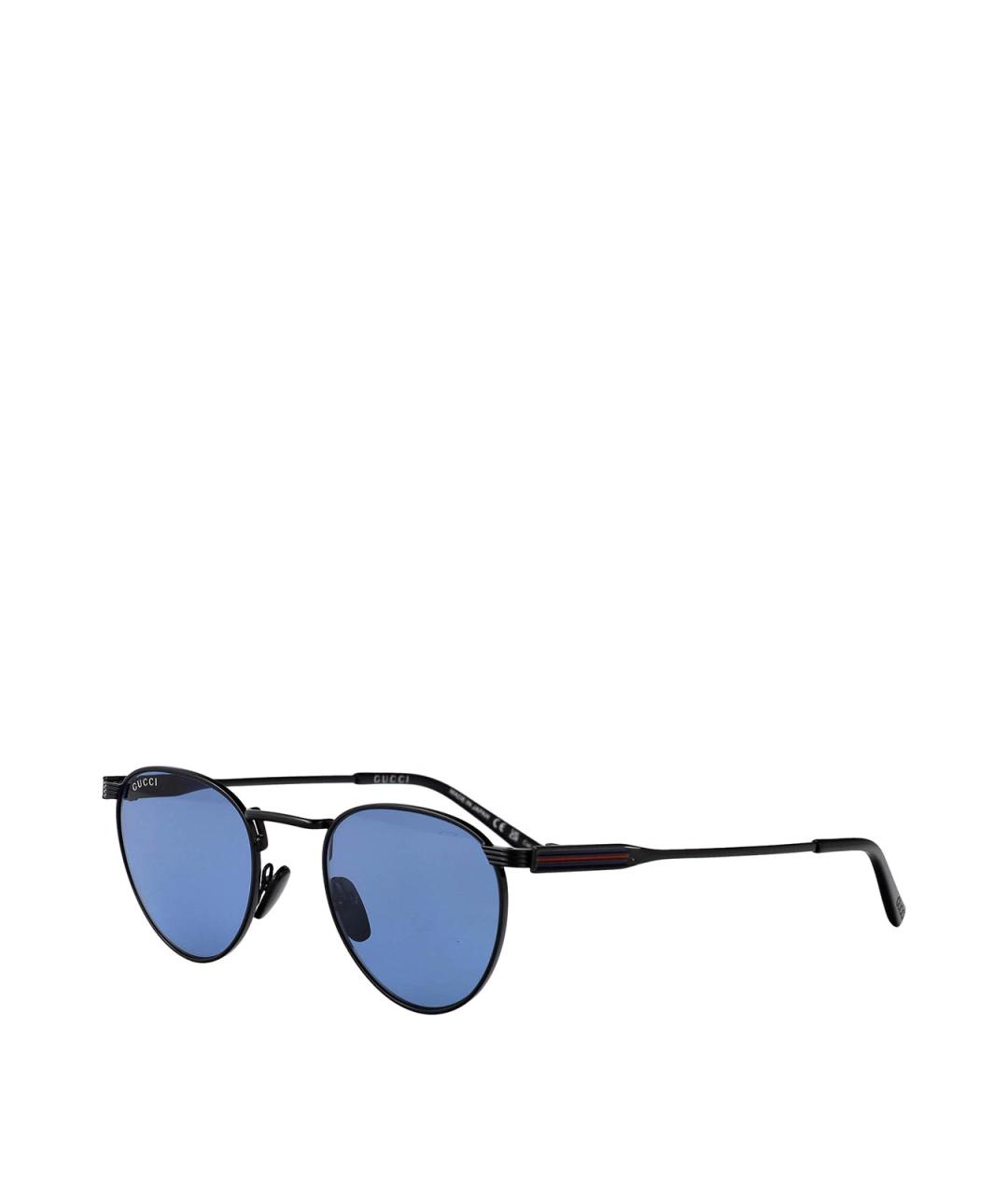 GUCCI Черные металлические солнцезащитные очки, фото 2