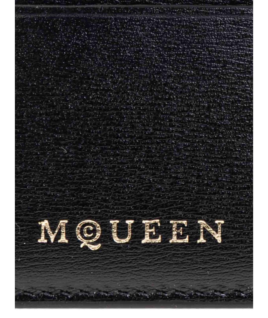 ALEXANDER MCQUEEN Черный кожаный кардхолдер, фото 2