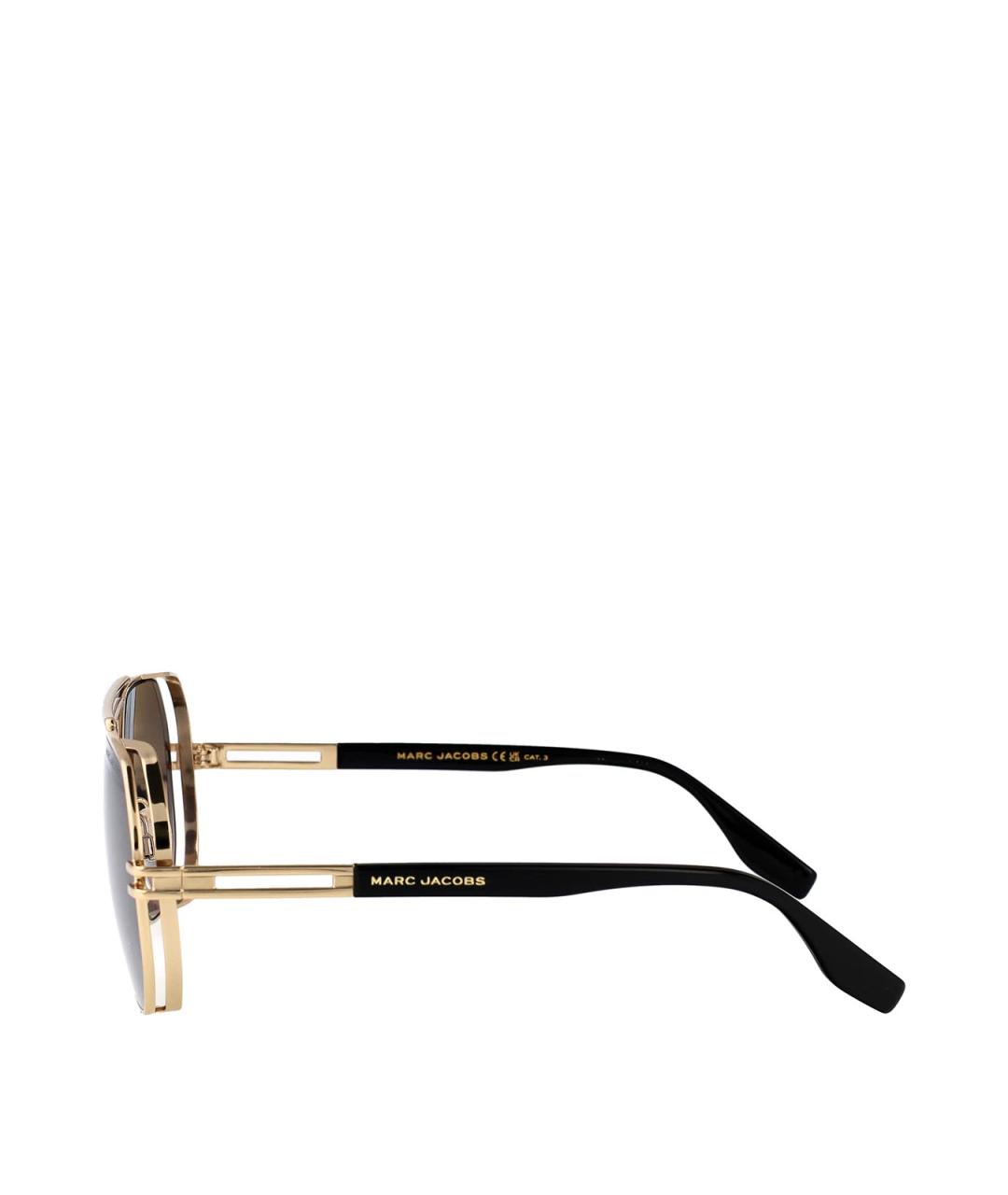 MARC JACOBS Золотые металлические солнцезащитные очки, фото 3