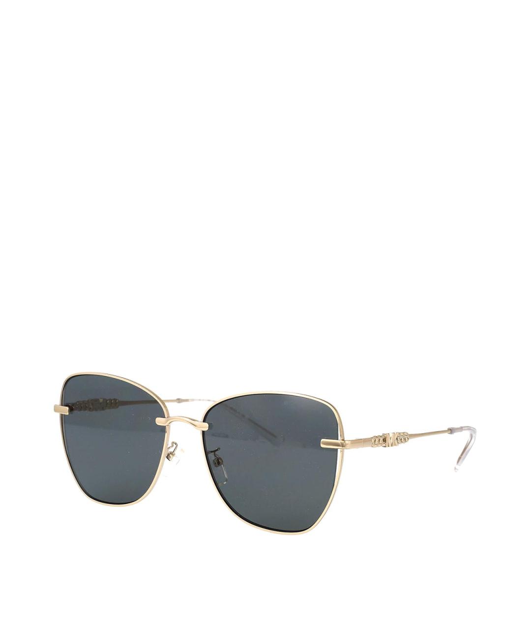 MICHAEL KORS Золотые металлические солнцезащитные очки, фото 2