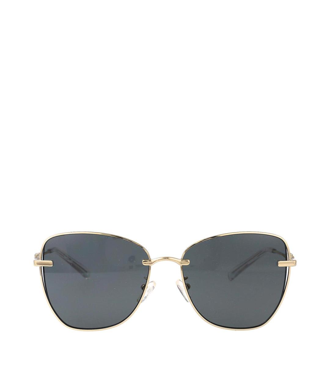 MICHAEL KORS Золотые металлические солнцезащитные очки, фото 1