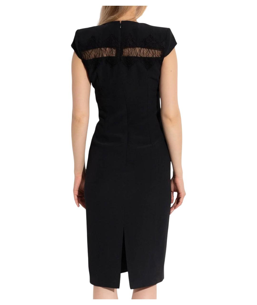 ALEXANDER MCQUEEN Черное вискозное вечернее платье, фото 3