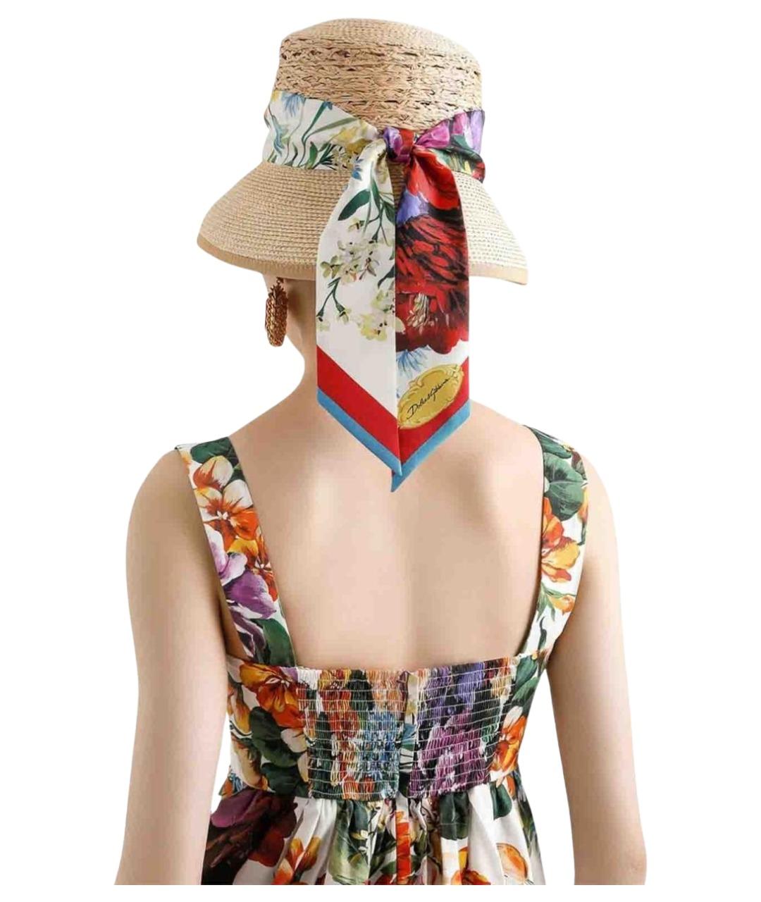 DOLCE&GABBANA Мульти хлопковое повседневное платье, фото 5