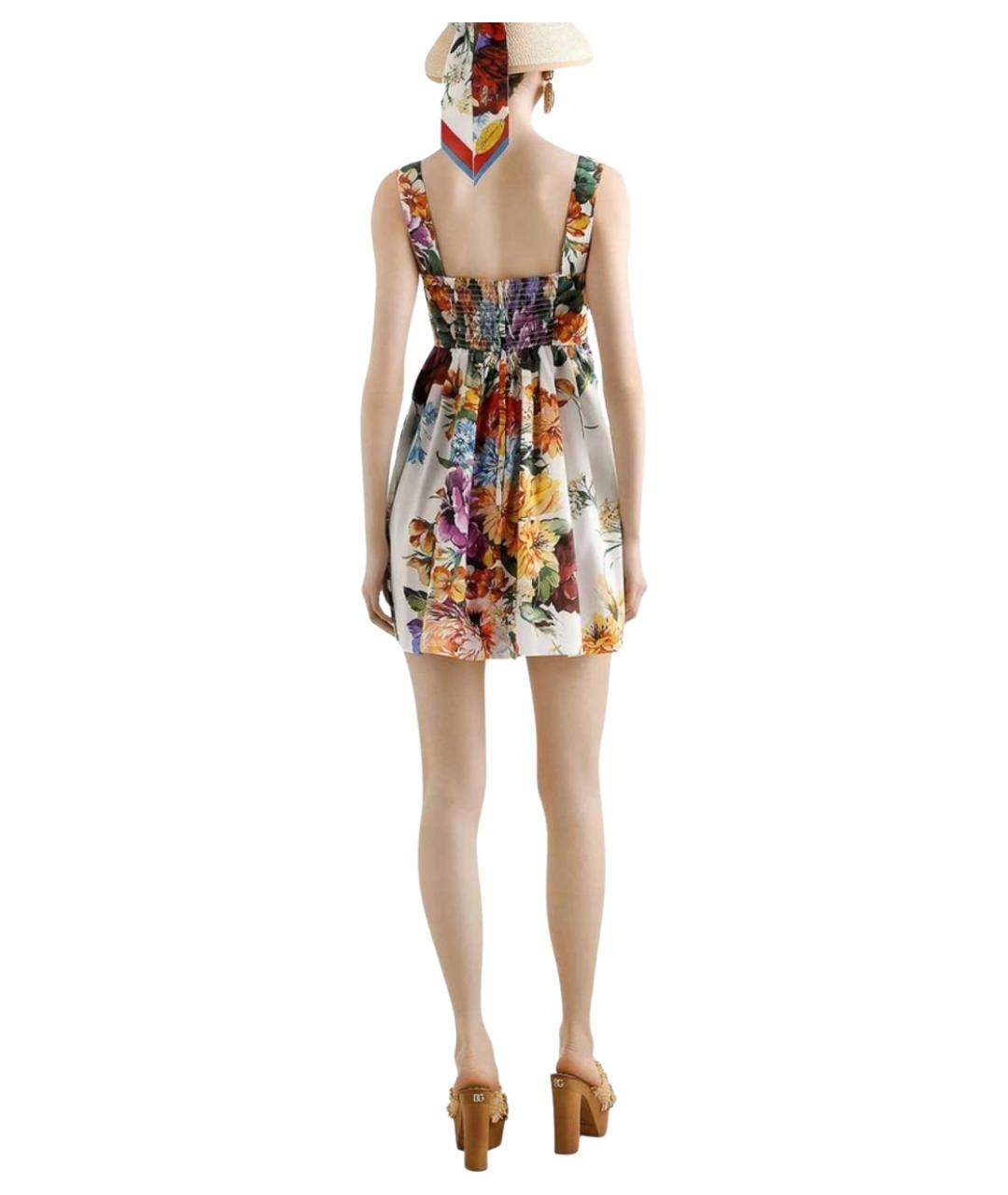 DOLCE&GABBANA Мульти хлопковое повседневное платье, фото 2