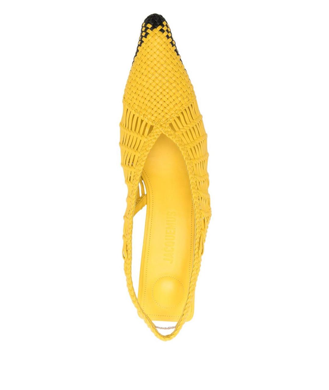 JACQUEMUS Желтые кожаные туфли, фото 2