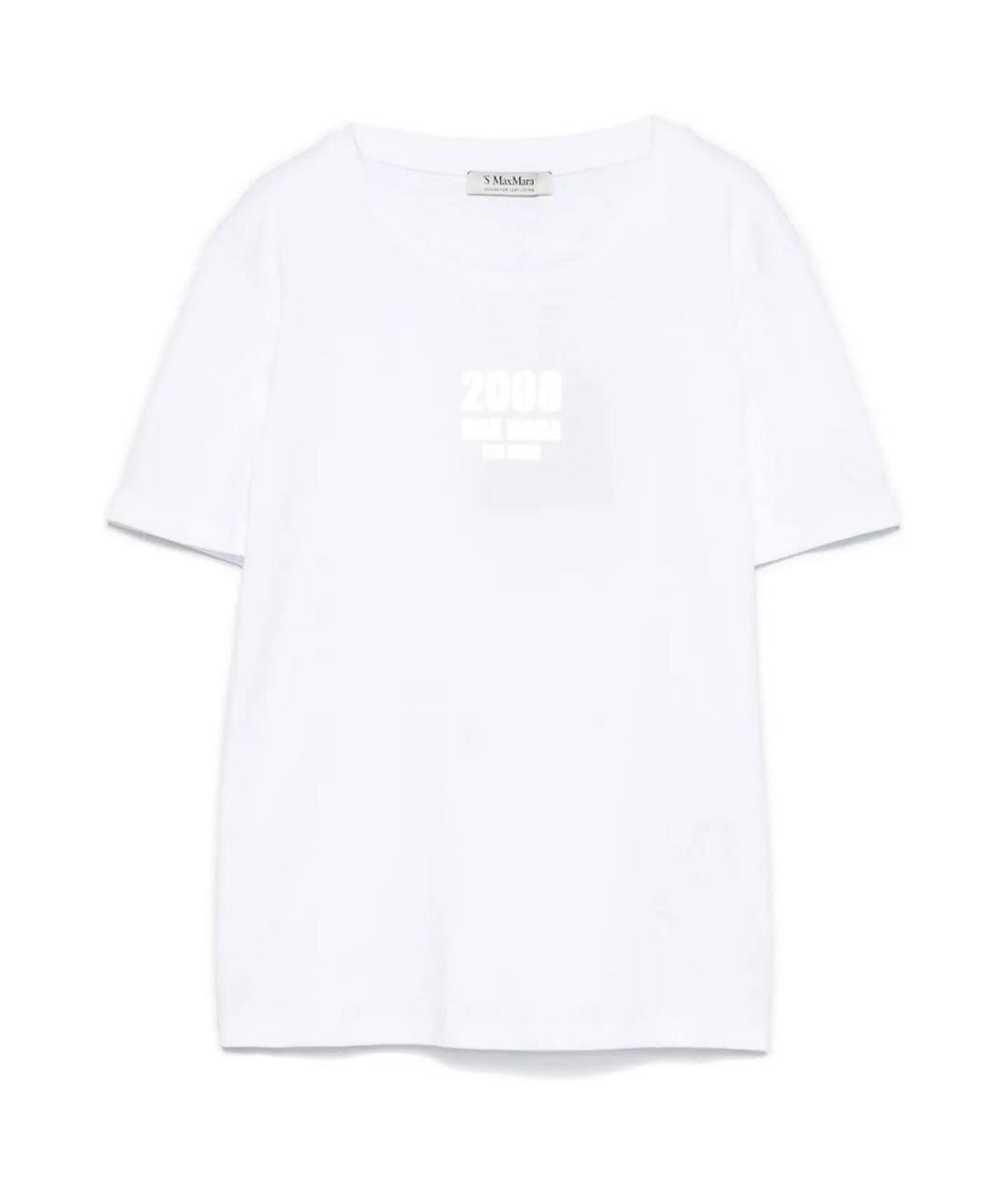 'S MAX MARA Белая хлопковая футболка, фото 1