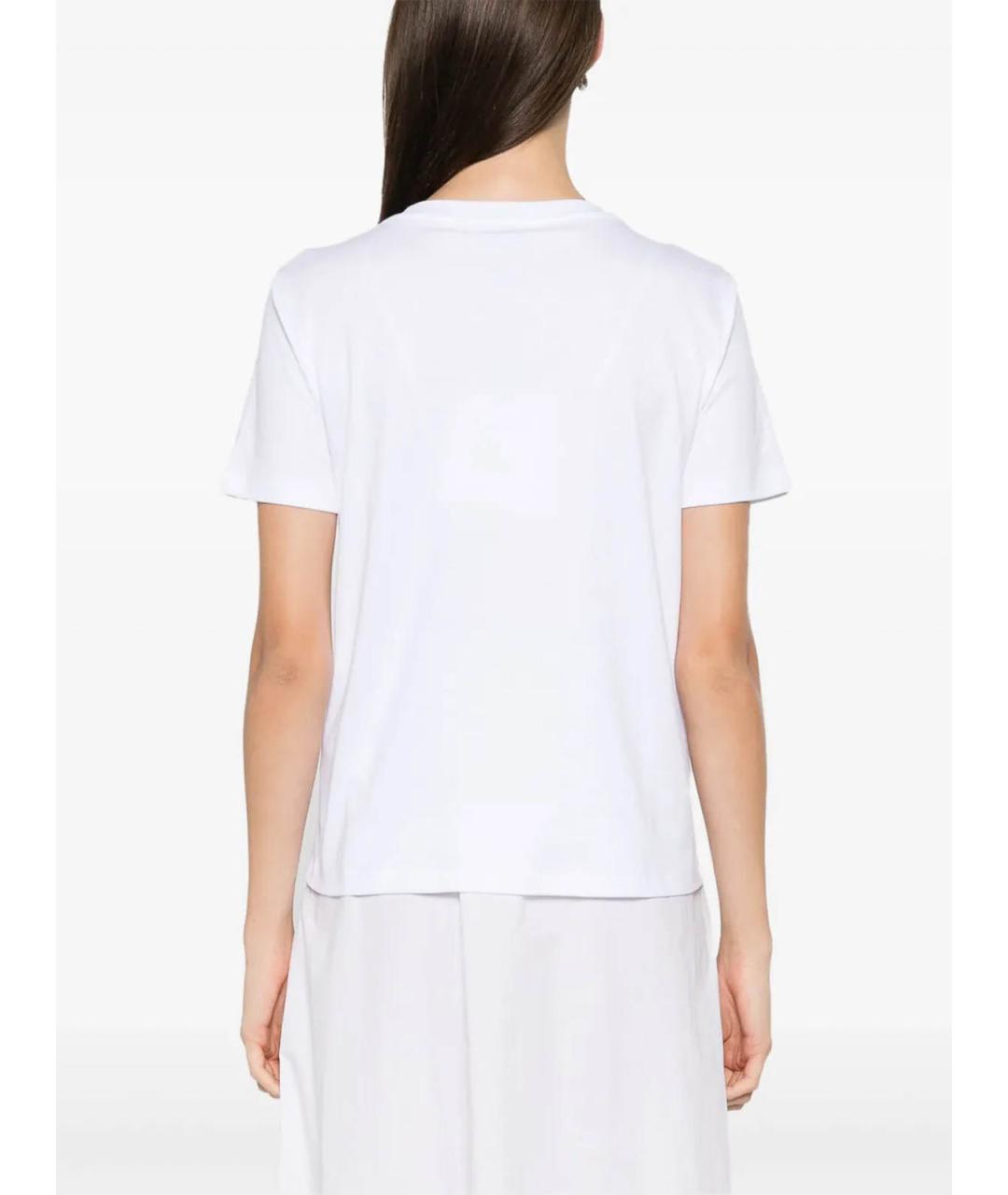'S MAX MARA Белая хлопковая футболка, фото 5