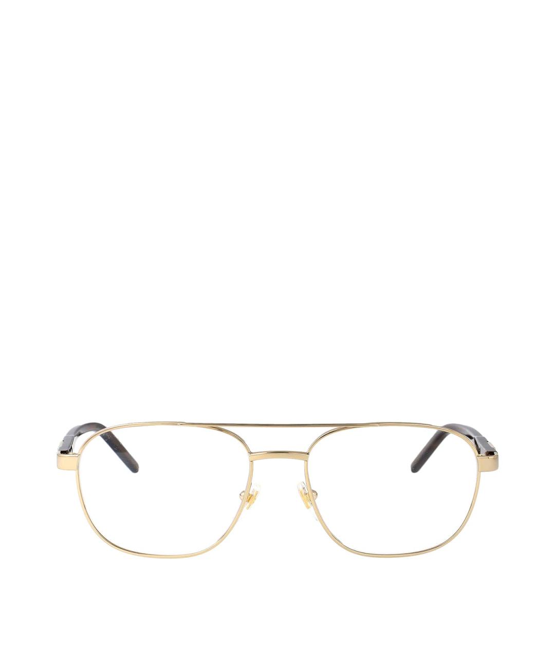 GUCCI Золотые металлические солнцезащитные очки, фото 1
