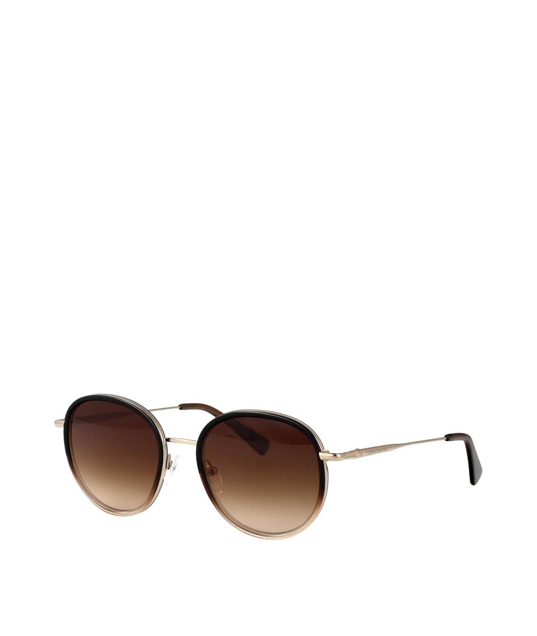 LONGCHAMP Золотые металлические солнцезащитные очки, фото 2