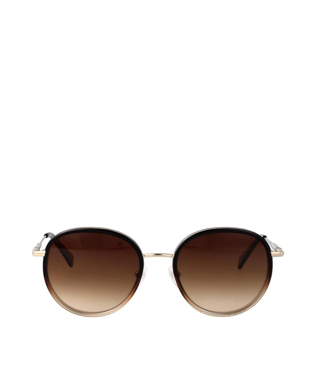 LONGCHAMP Золотые металлические солнцезащитные очки, фото 1