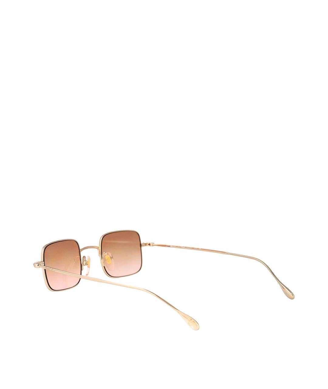 GUCCI Золотые металлические солнцезащитные очки, фото 4