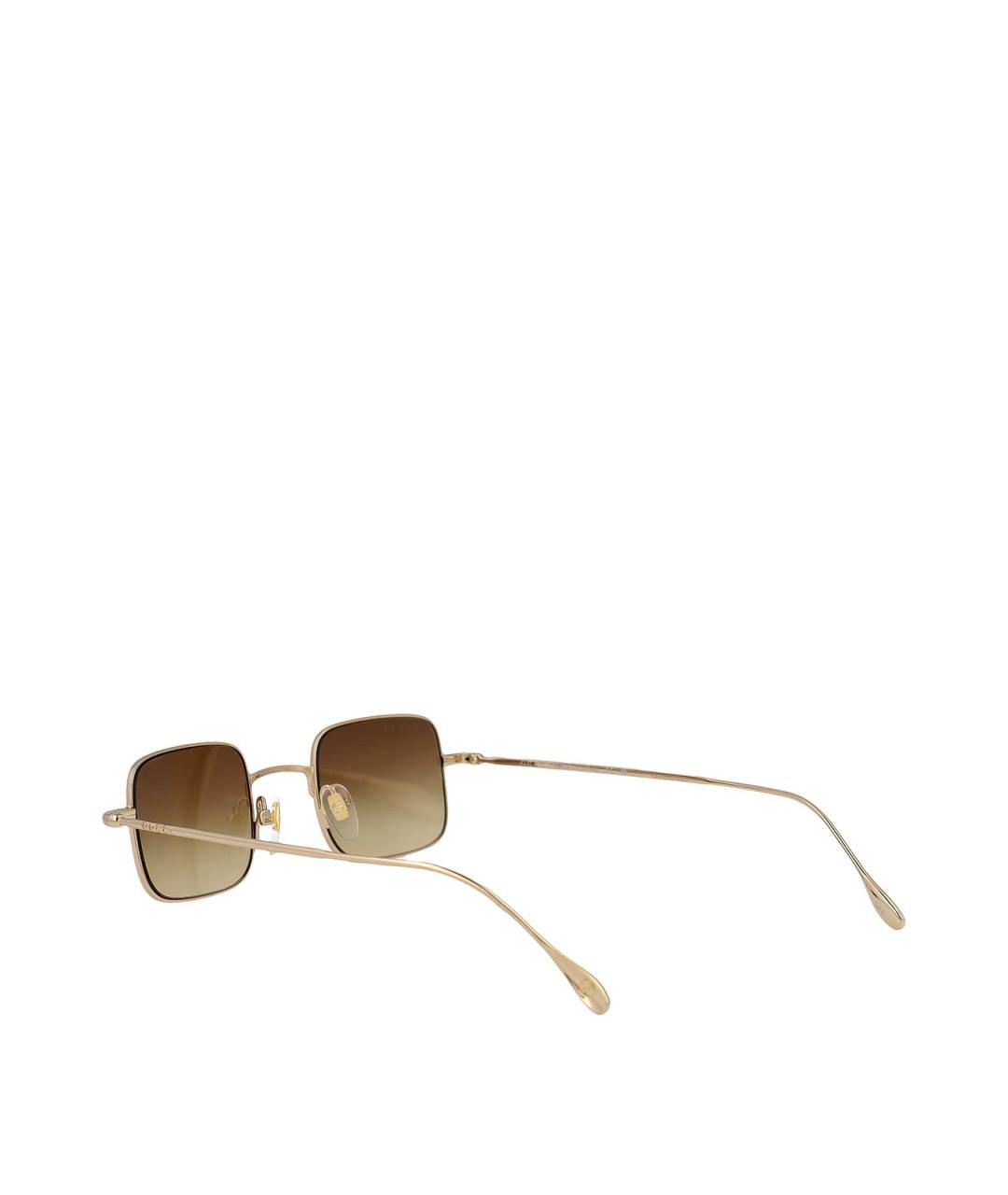 GUCCI Золотые металлические солнцезащитные очки, фото 4