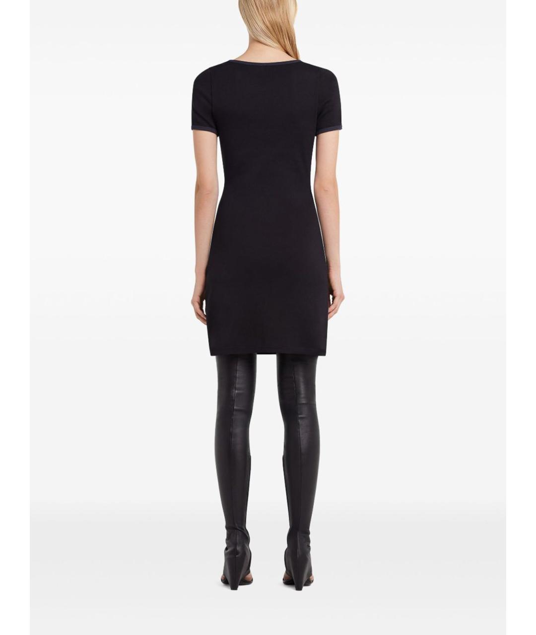 COURREGES Черное хлопковое повседневное платье, фото 2