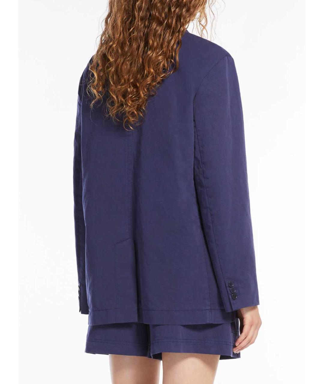 WEEKEND MAX MARA Синяя хлопковая куртка, фото 4