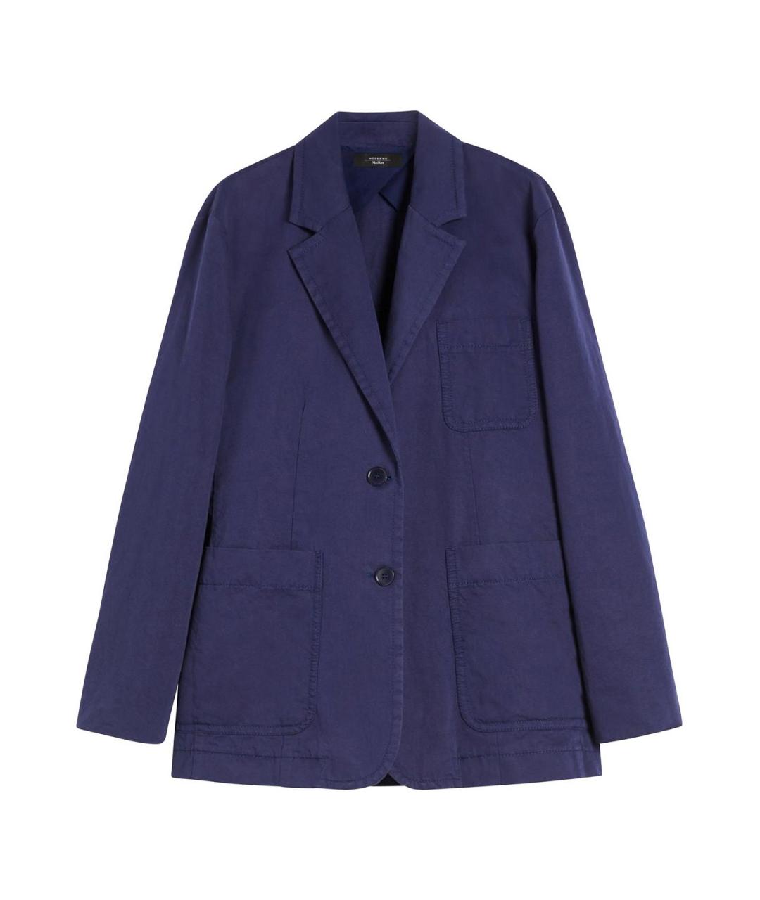 WEEKEND MAX MARA Синяя хлопковая куртка, фото 1