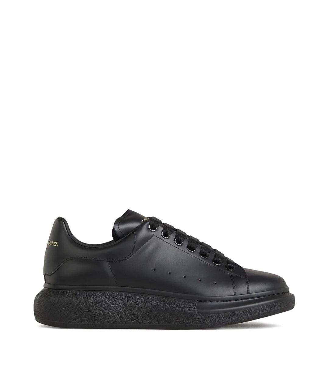ALEXANDER MCQUEEN Черные кожаные низкие кроссовки / кеды, фото 1