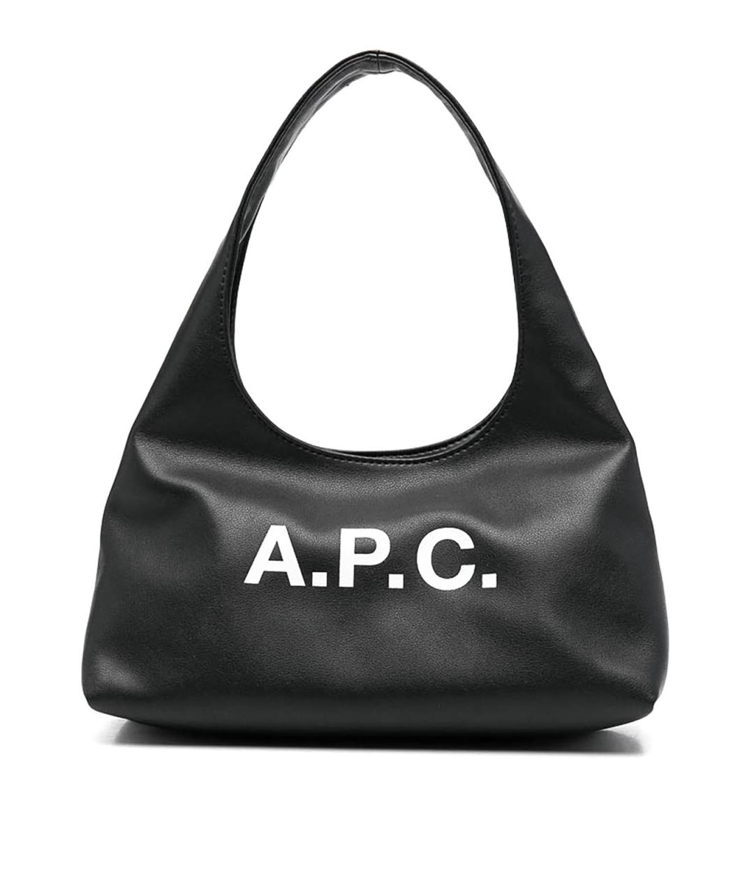 A.P.C. Черная сумка с короткими ручками из искусственной кожи, фото 1