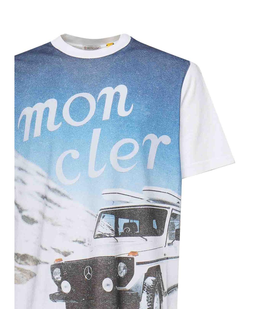 MONCLER Белая хлопковая футболка, фото 3