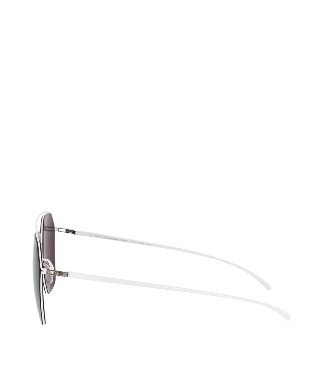 MYKITA Белые металлические солнцезащитные очки, фото 3
