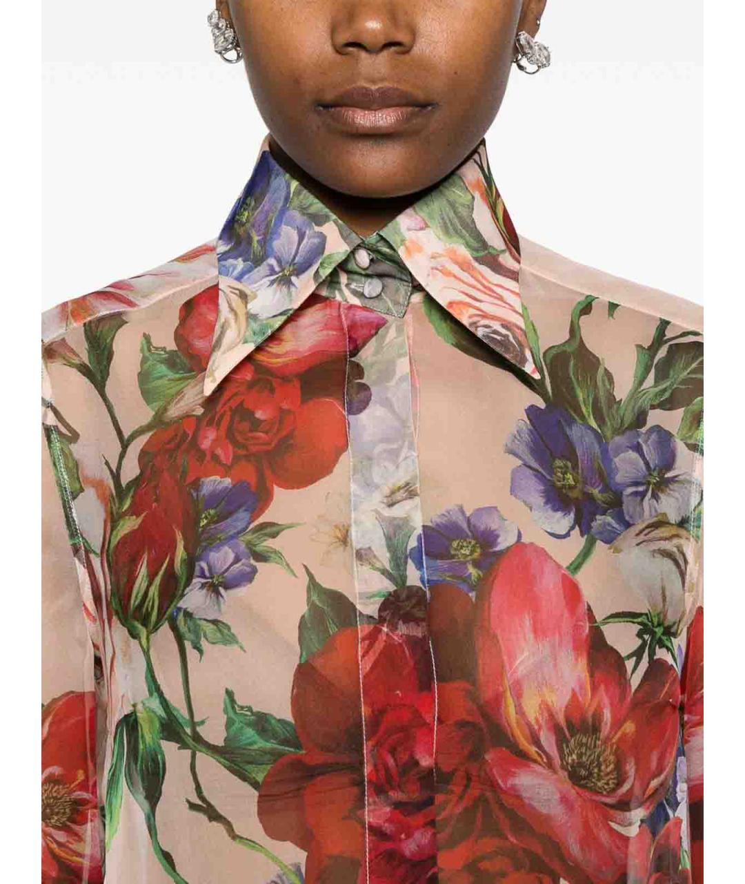 DOLCE&GABBANA Мульти шелковая рубашка, фото 2