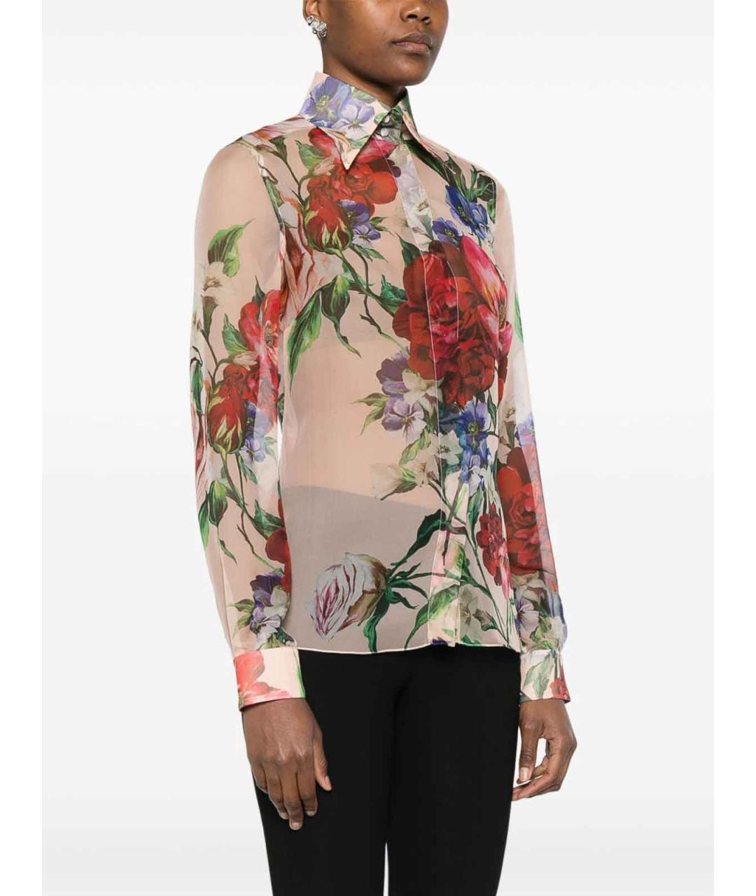 DOLCE&GABBANA Мульти шелковая рубашка, фото 5