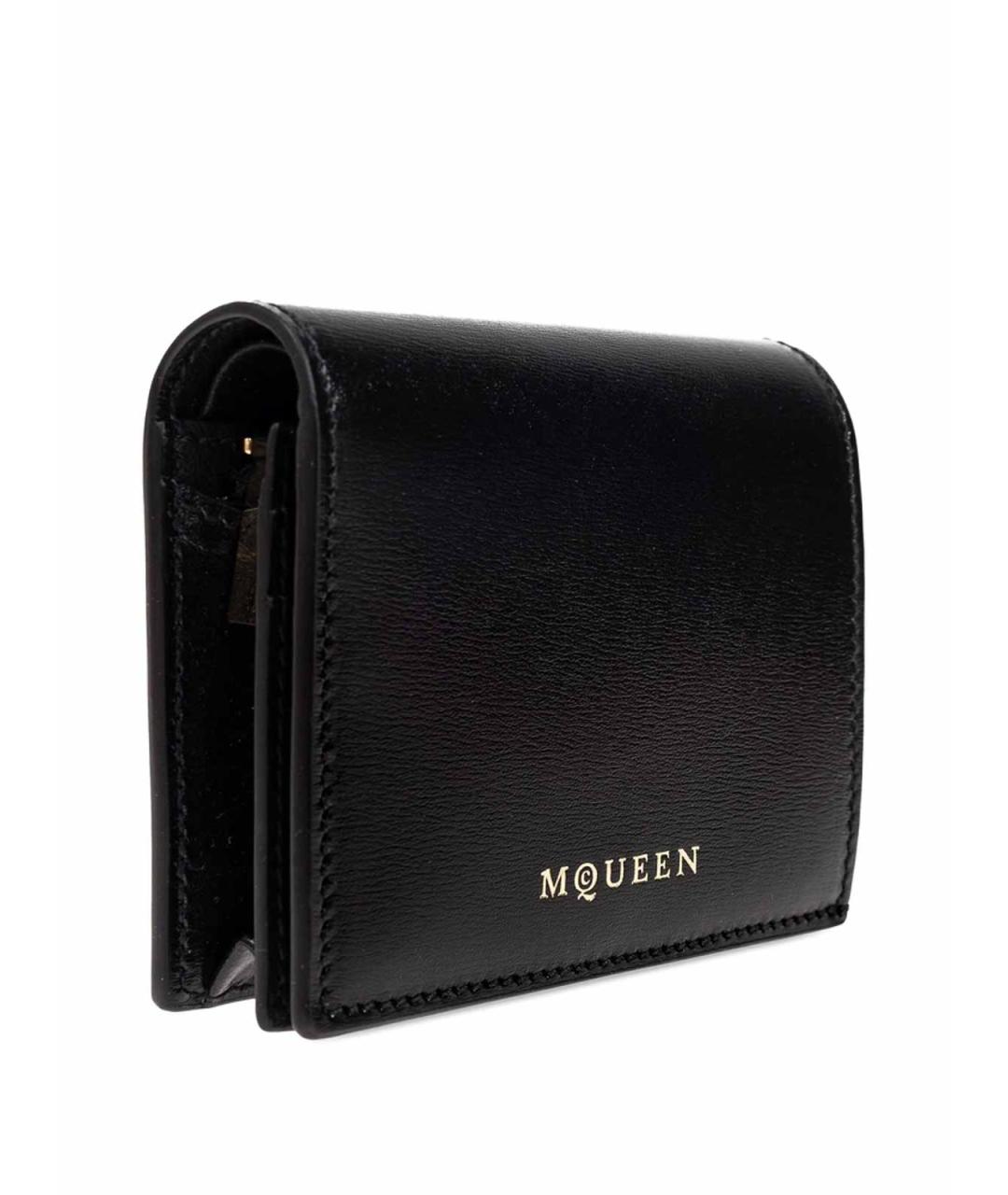 ALEXANDER MCQUEEN Черный кожаный кошелек, фото 5