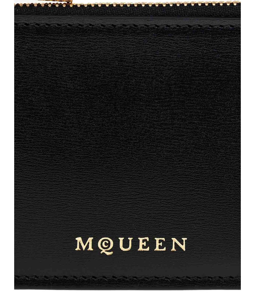 ALEXANDER MCQUEEN Черный кожаный кошелек, фото 3