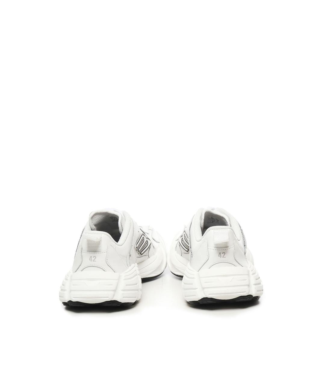 BALENCIAGA Белые кожаные низкие кроссовки / кеды, фото 3