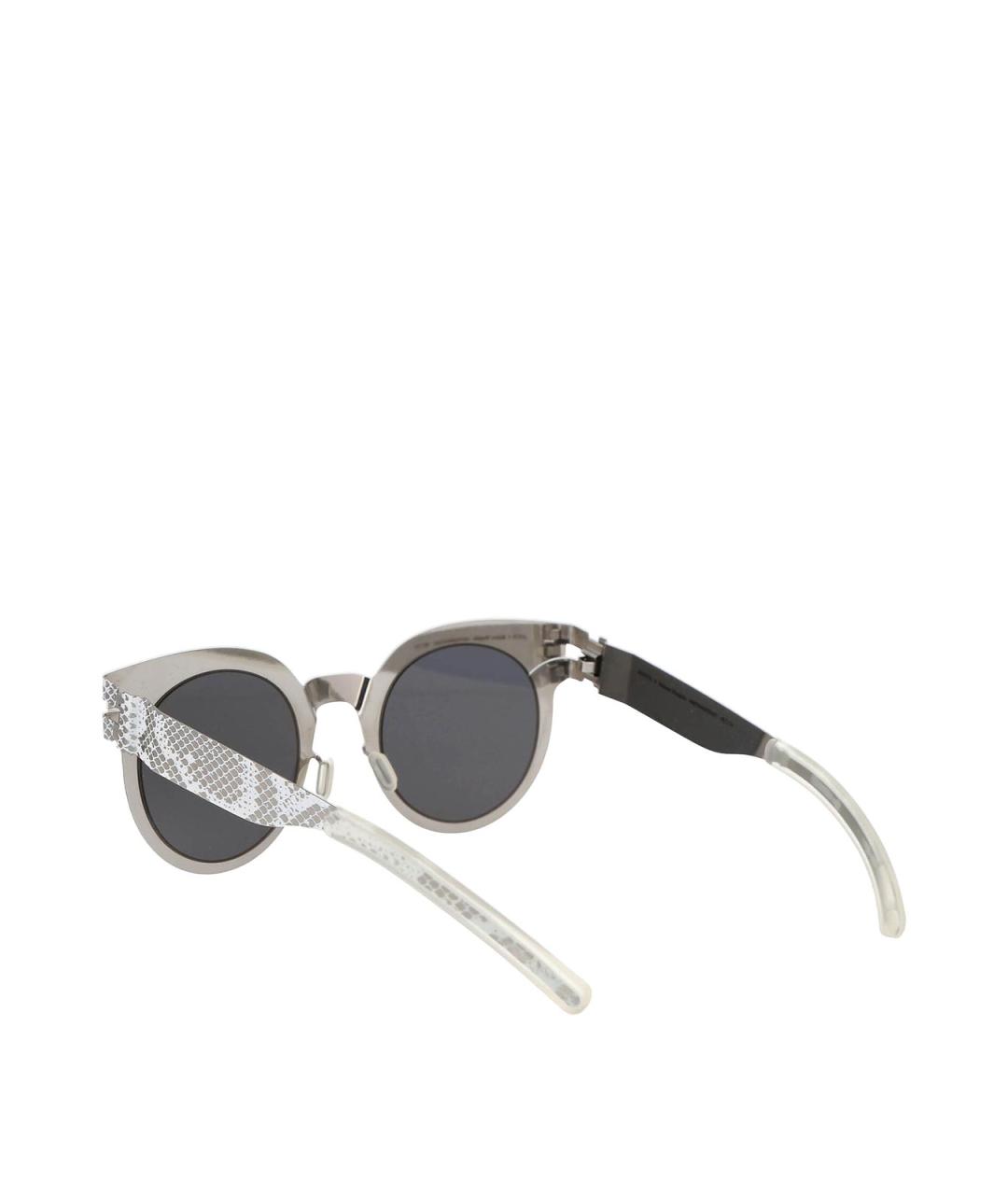 MYKITA Белые металлические солнцезащитные очки, фото 4