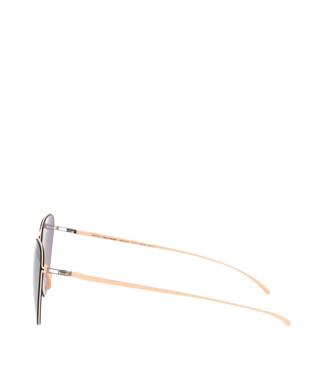 MYKITA Золотые металлические солнцезащитные очки, фото 3