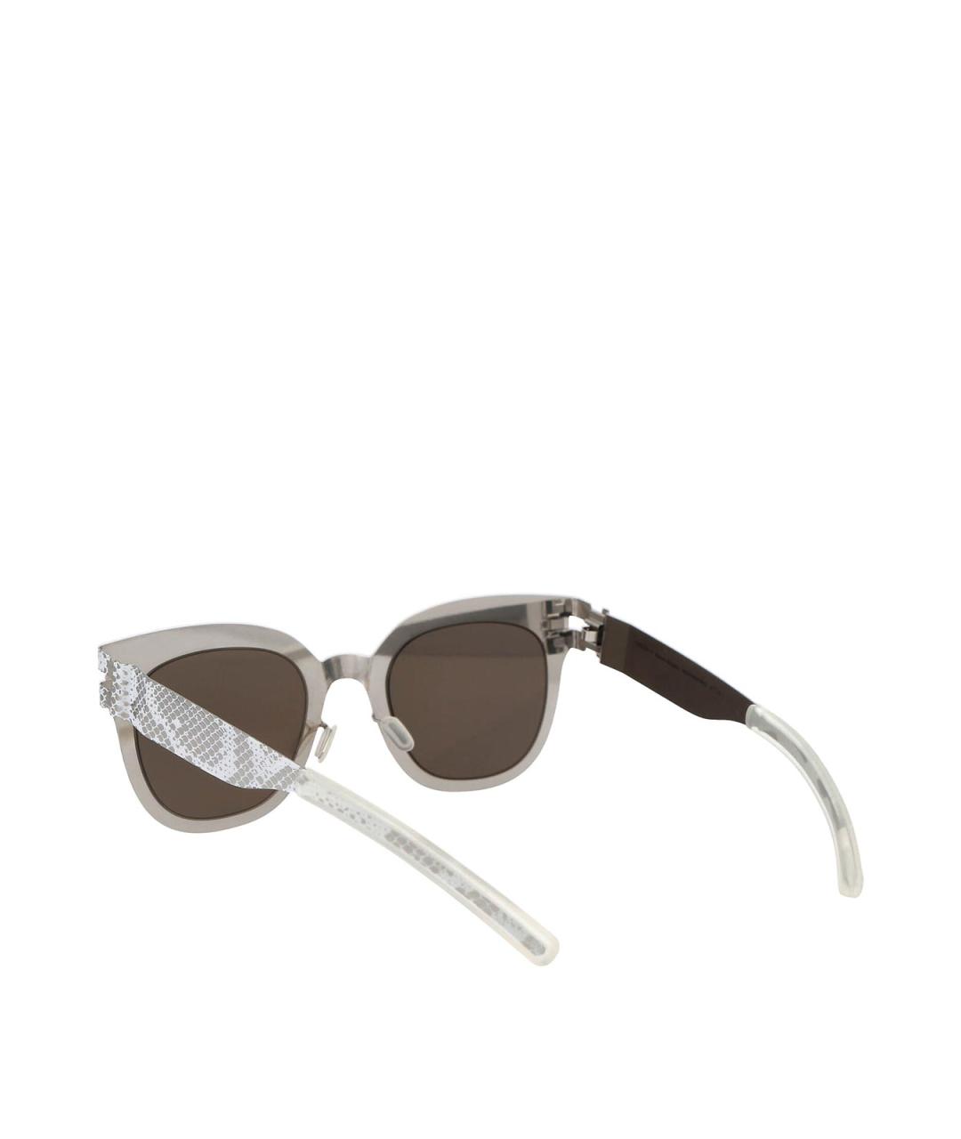 MYKITA Белые металлические солнцезащитные очки, фото 4