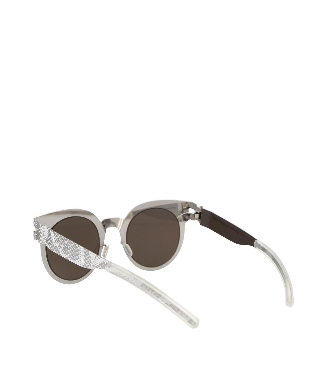 MYKITA Белые металлические солнцезащитные очки, фото 4