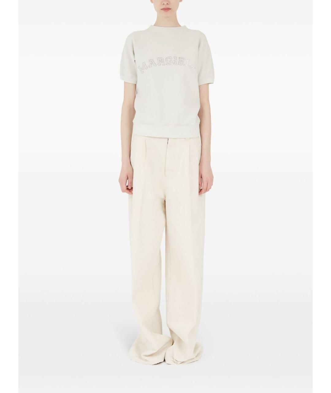 MAISON MARGIELA Бежевый хлопковый джемпер / свитер, фото 5