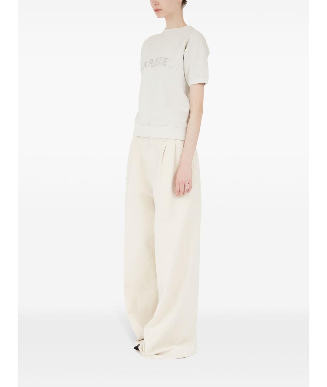 MAISON MARGIELA Бежевый хлопковый джемпер / свитер, фото 2